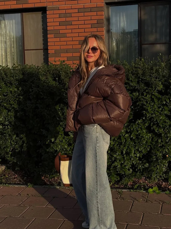 Warme Dames Winterjas met Capuchon