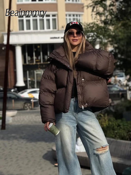 Warme Dames Winterjas met Capuchon